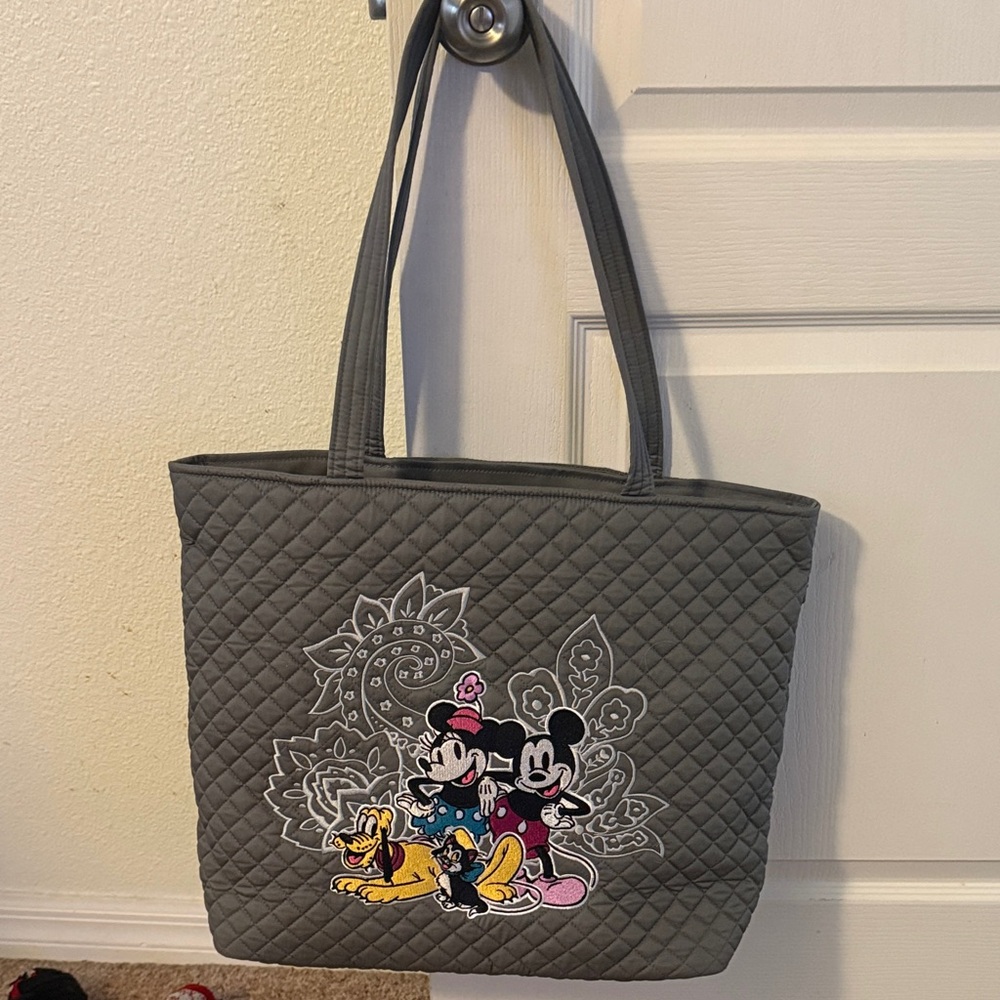 NWOT Gray Quilted Vera Bradley Disney Tote Bag